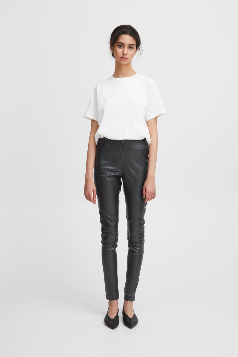 Comano Faux Leather Trousers Black – Fox + Feather