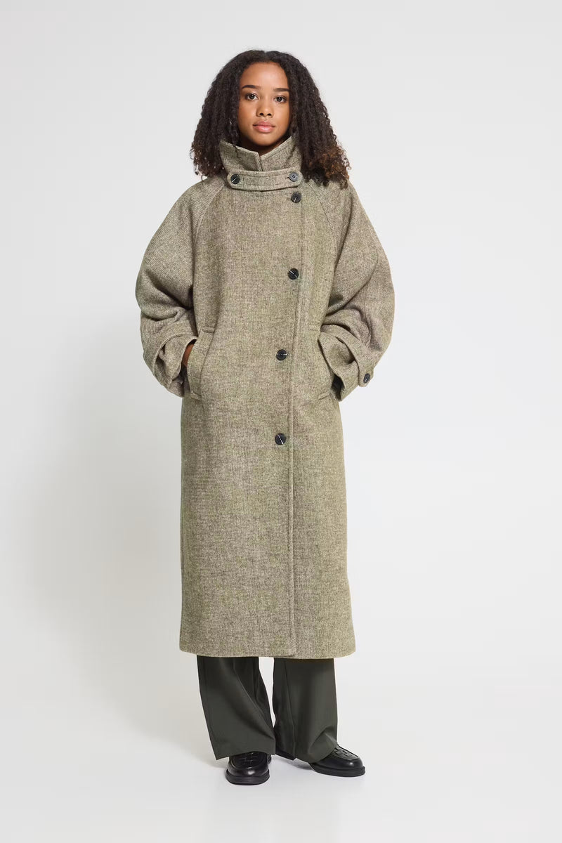 Gaziva Coat Dusky Green Melange