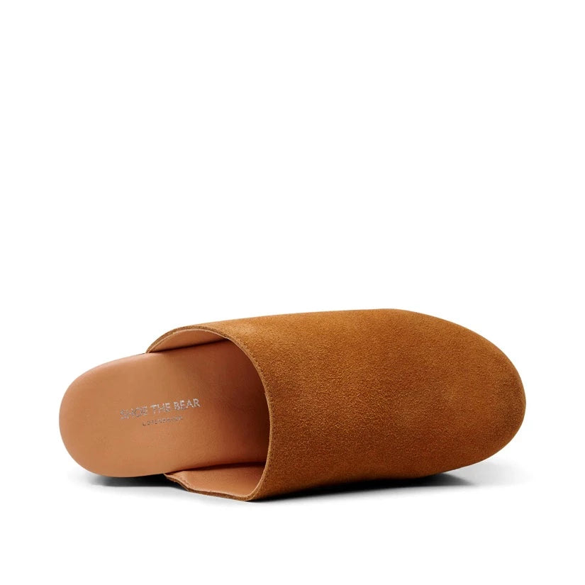 Dixie Suede Clog Tan Fox Feather